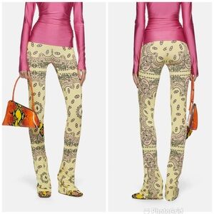 The Attico YELLOW, BLACK AND FUCHSIA BANDANA LONG PANTS New with tags!